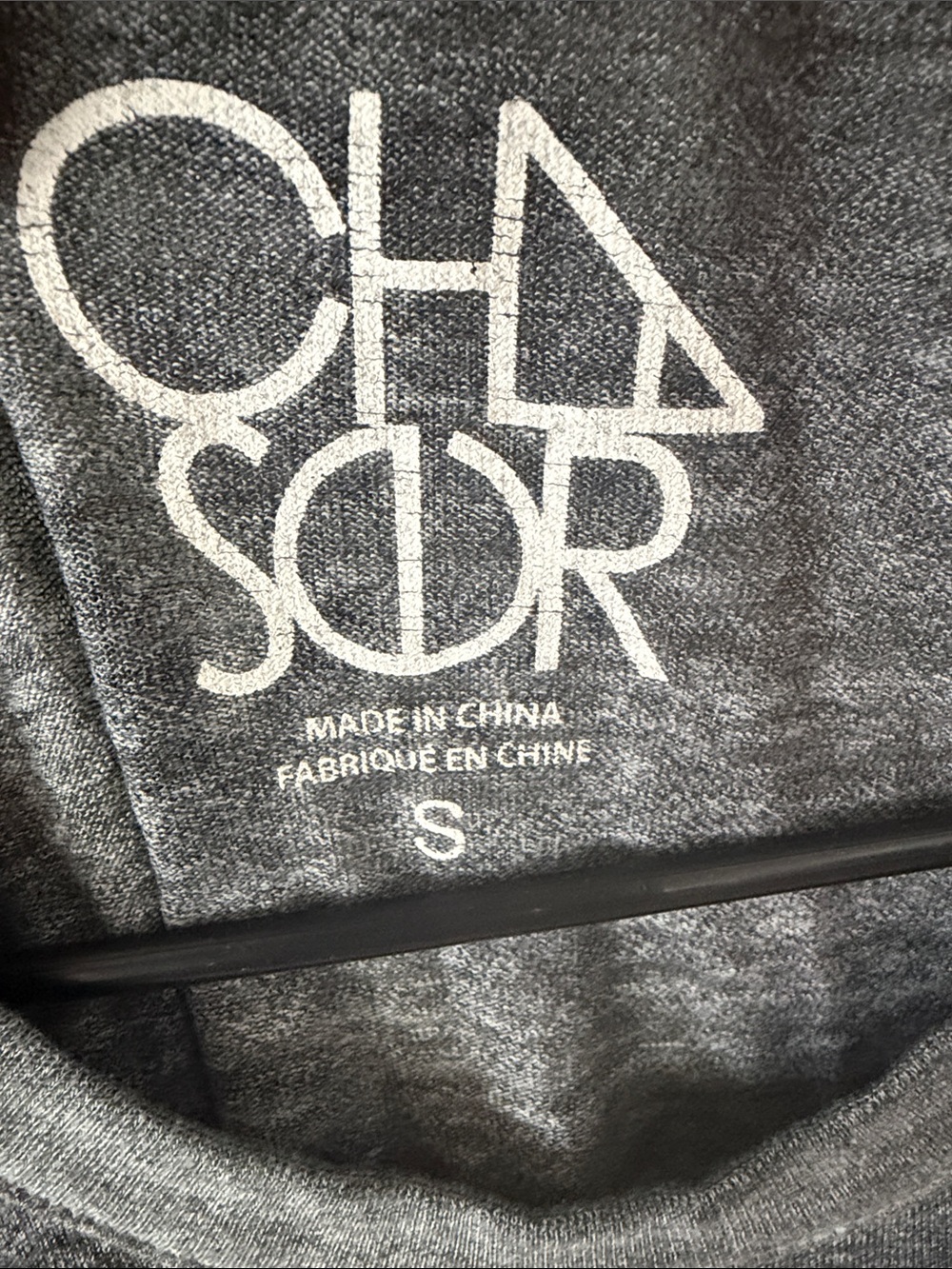 Chaser Charcoal Genesis Graphic Cold-Shoulder Tee with Front Knot - Picture 2 of 4